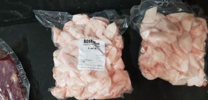 Picture of PORK LARD/FAT Diced/Pieces - Ethical, Organic, Pasture-raised / 500g (approx. size)